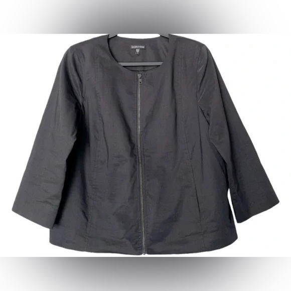 Eileen Fisher zip up jacket. - Picture 2 of 5
